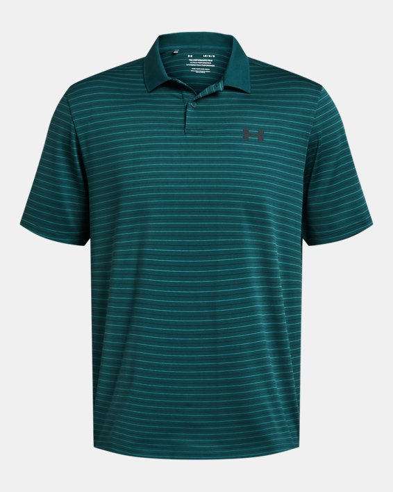 Men's UA Matchplay Stripe Polo in Blue image number 2